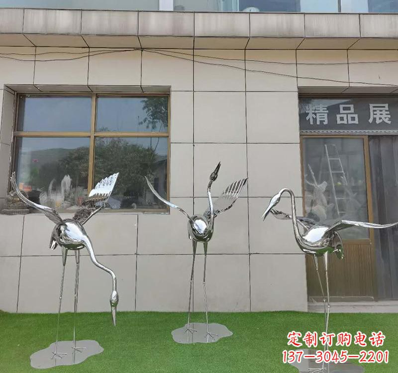 成都不锈钢仙鹤雕塑传承传统文化