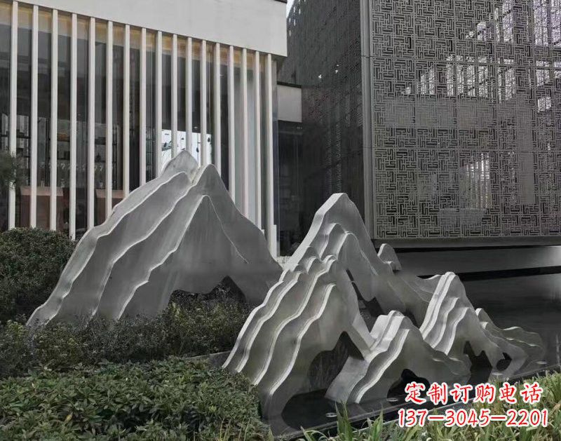 成都不锈钢公园小区精美的假山雕塑