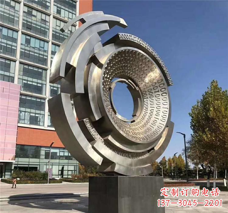 成都不锈钢齿轮雕塑流动的美丽