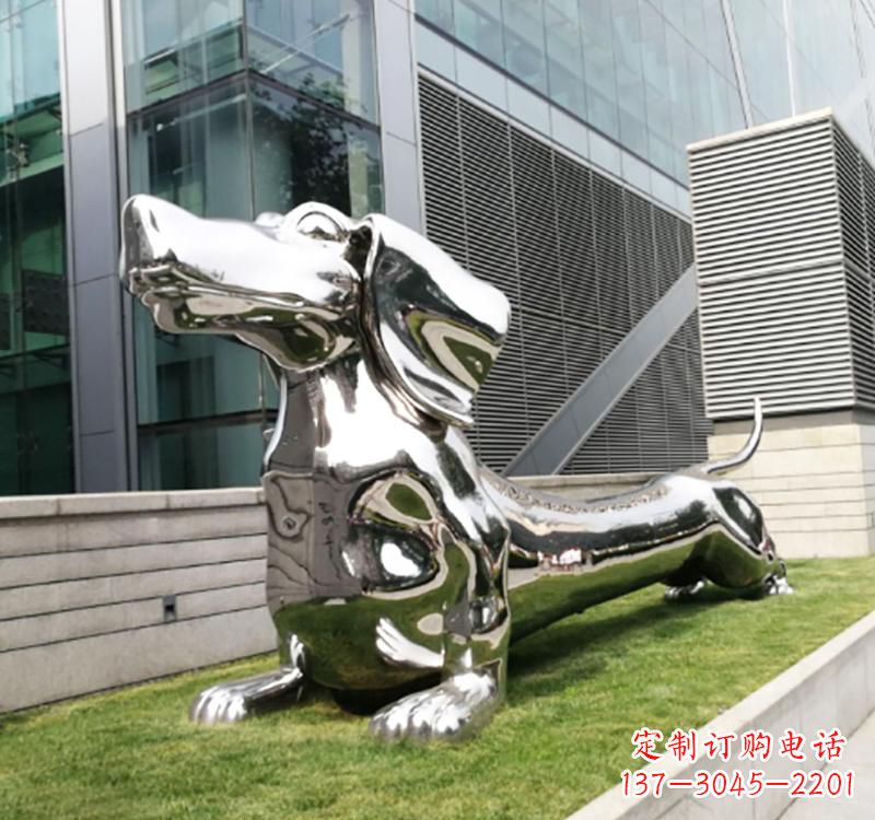 成都不锈钢动物雕塑——狗
