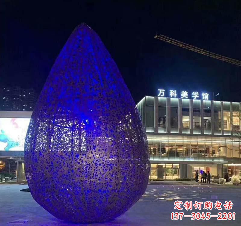 成都不锈钢水滴雕塑-自然之美