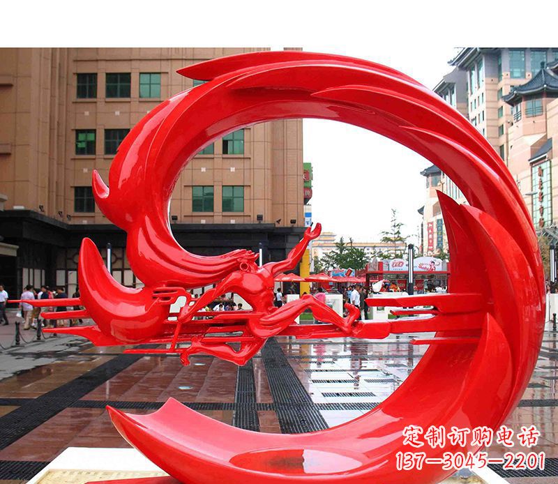 成都精美的不锈钢圆环雕塑