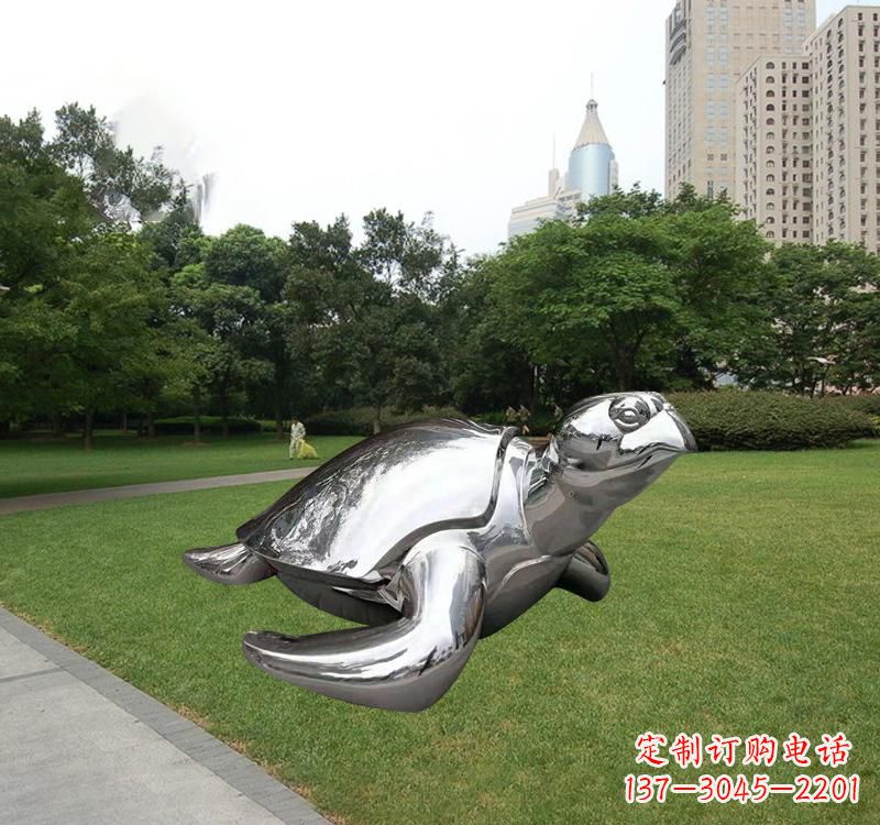 成都不锈钢海龟雕塑传承海洋文化的象征