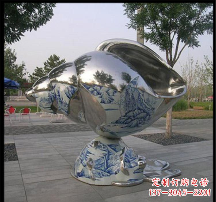 成都不锈钢海螺景观雕塑精美的海景景观