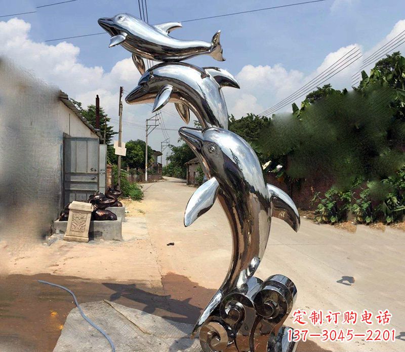 成都不锈钢海豚雕塑艺术的浪漫