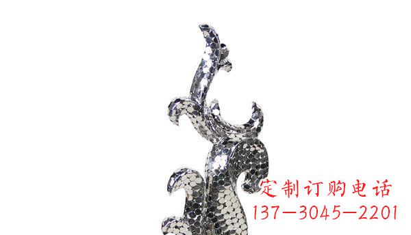 成都不锈钢海豚抽象雕塑精致的海洋之美