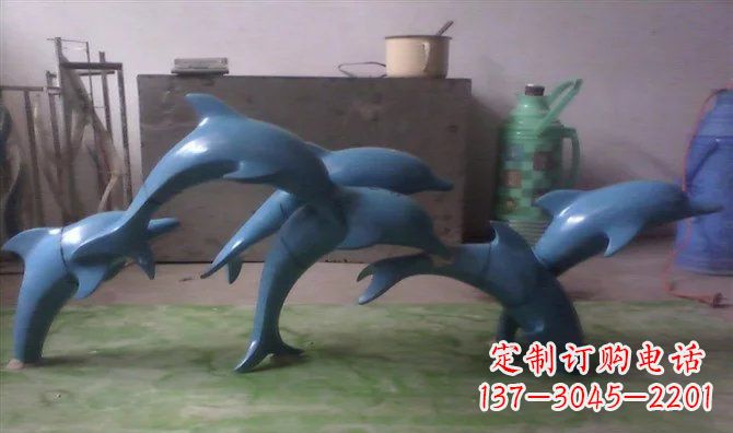 成都不锈钢海豚雕塑精致的艺术品
