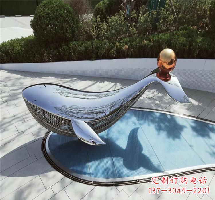 成都不锈钢海豚精美的雕塑作品