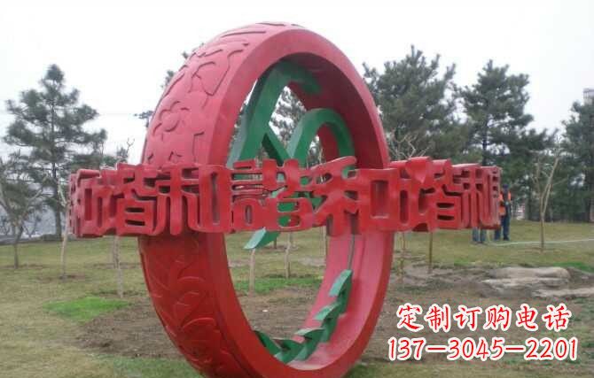 成都不锈钢谐圆环雕塑精致美观