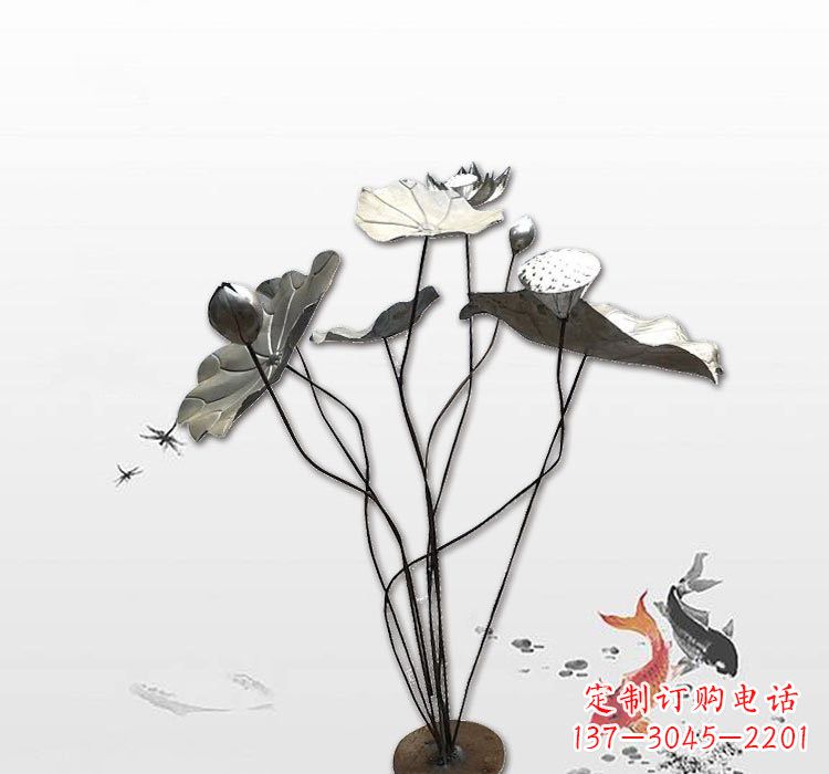 成都不锈钢荷叶雕塑艺术的精美结合