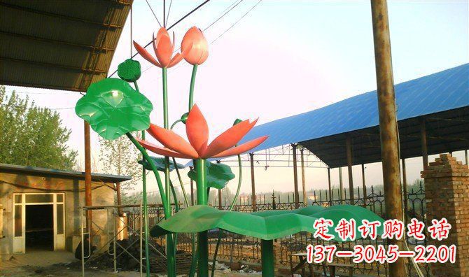 成都不锈钢荷叶雕塑精美而优雅