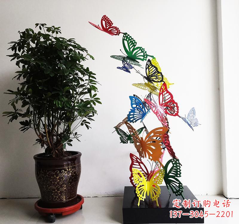 成都不锈钢蝴蝶雕塑精美的艺术品