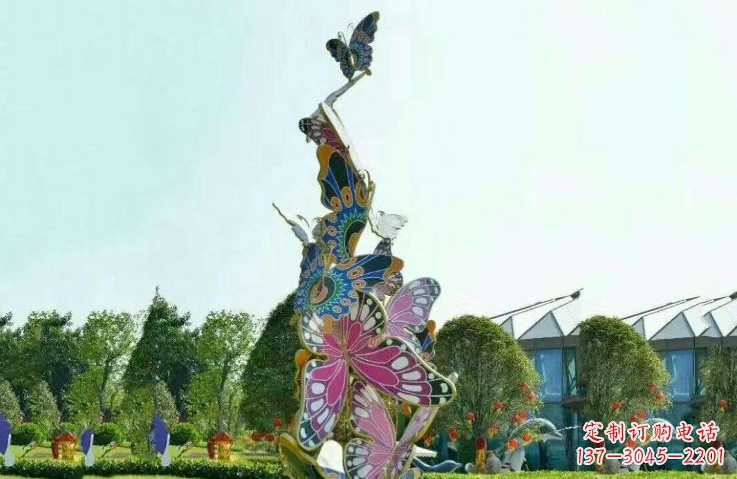 成都不锈钢蝴蝶美丽的雕塑之美