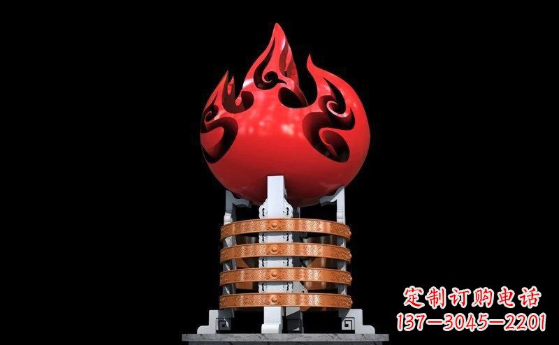成都不锈钢火炬雕塑传承奋进精神