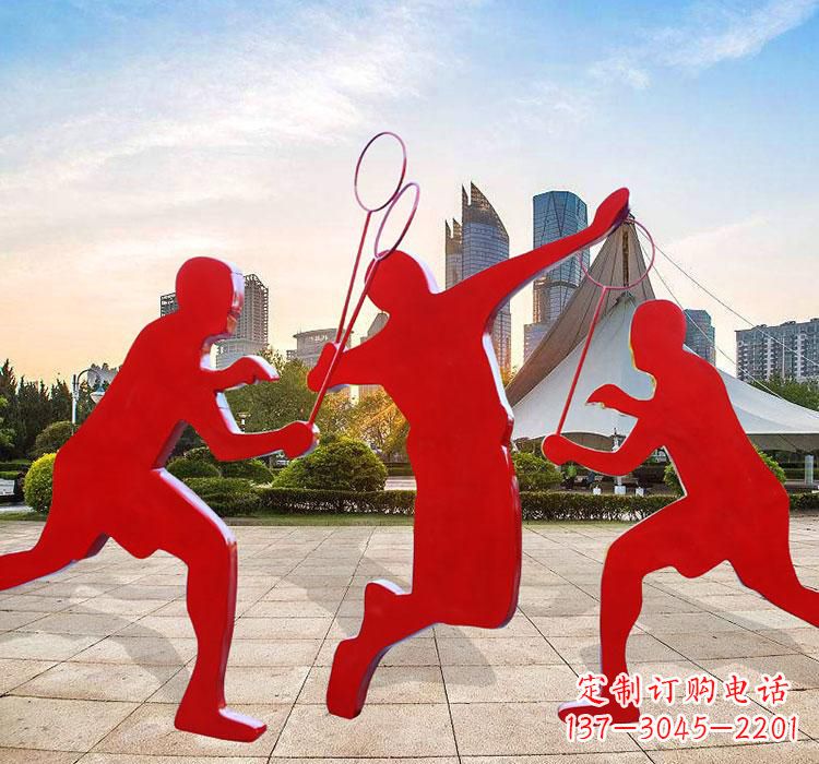 成都不锈钢羽毛球雕塑艺术与运动的完美结合