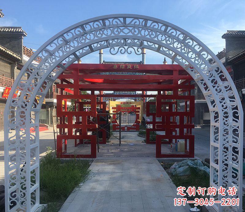 成都不锈钢拱门雕塑——精美绝伦