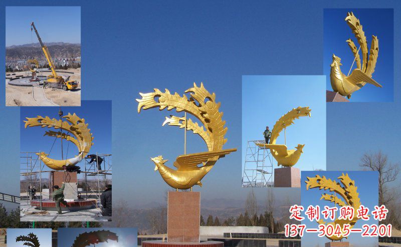 成都凤凰金色雕塑——展现凤凰之美