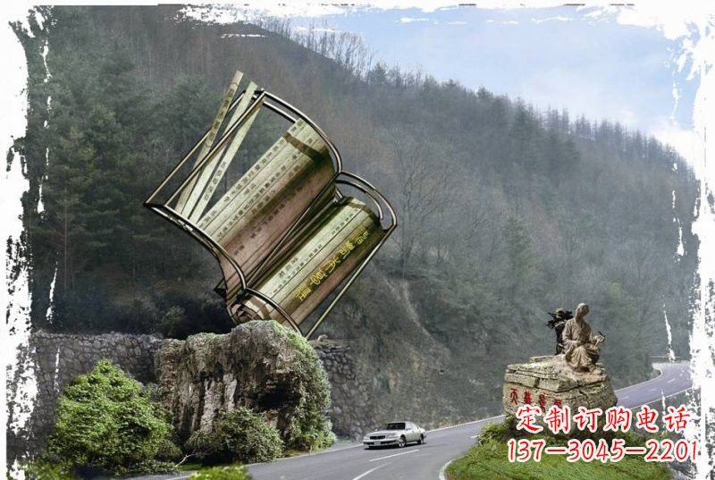 成都神农本草经竹简雕塑——传承中华文化精髓