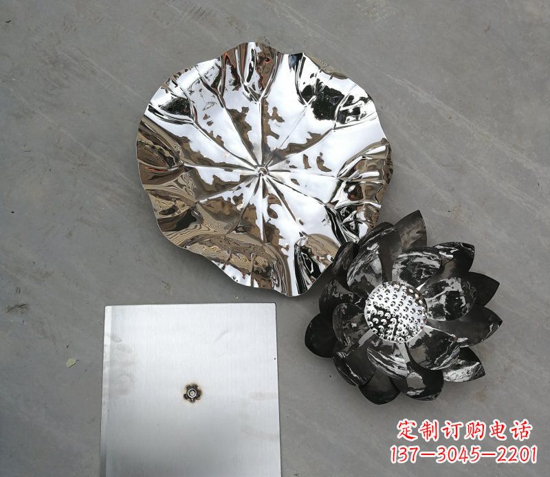 成都不锈钢荷叶公园景观雕塑
