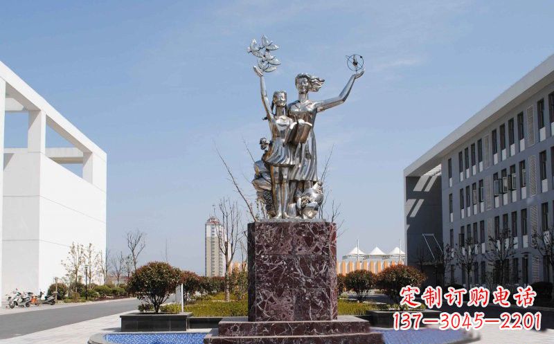 成都不锈钢学生雕塑——记录学生成长的精美艺术品