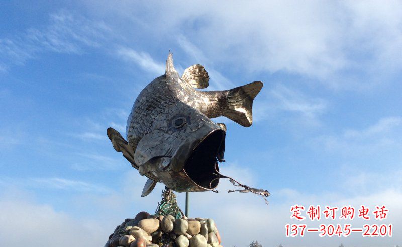 成都不锈钢鲤鱼雕塑传承中国传统文化