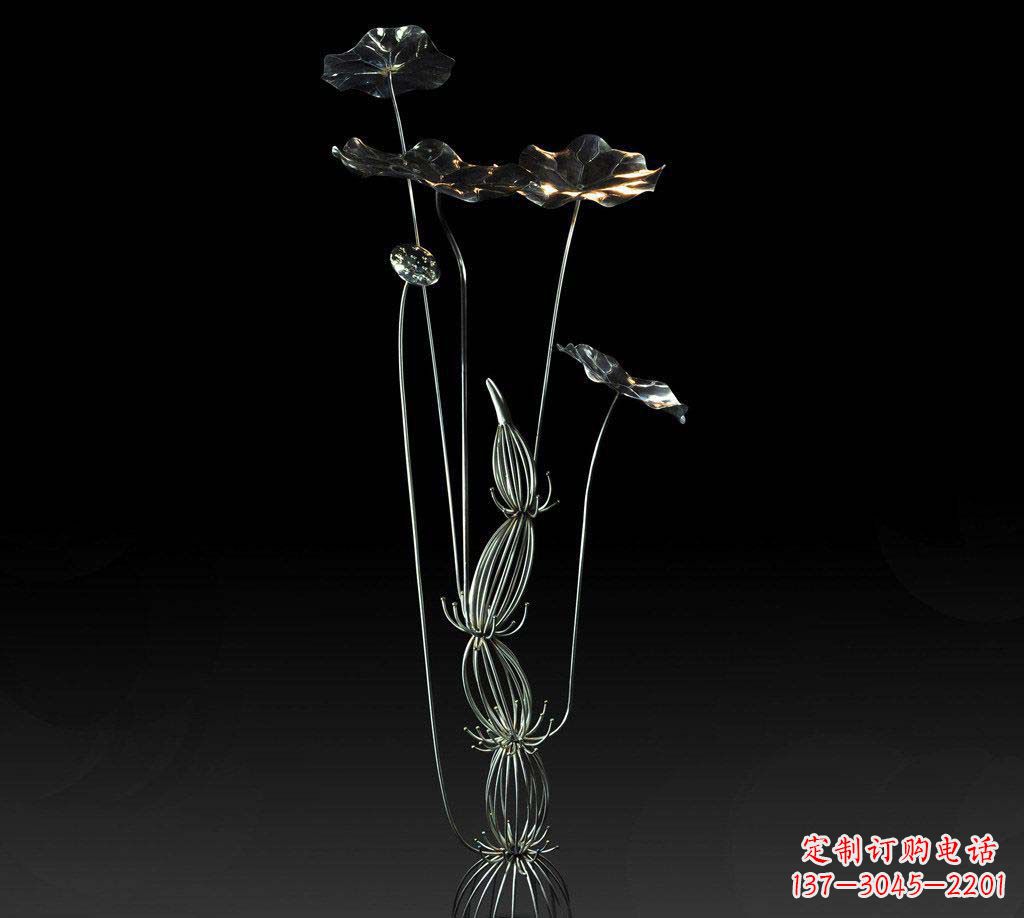 成都不锈钢荷叶雕塑精致优雅的艺术宝藏