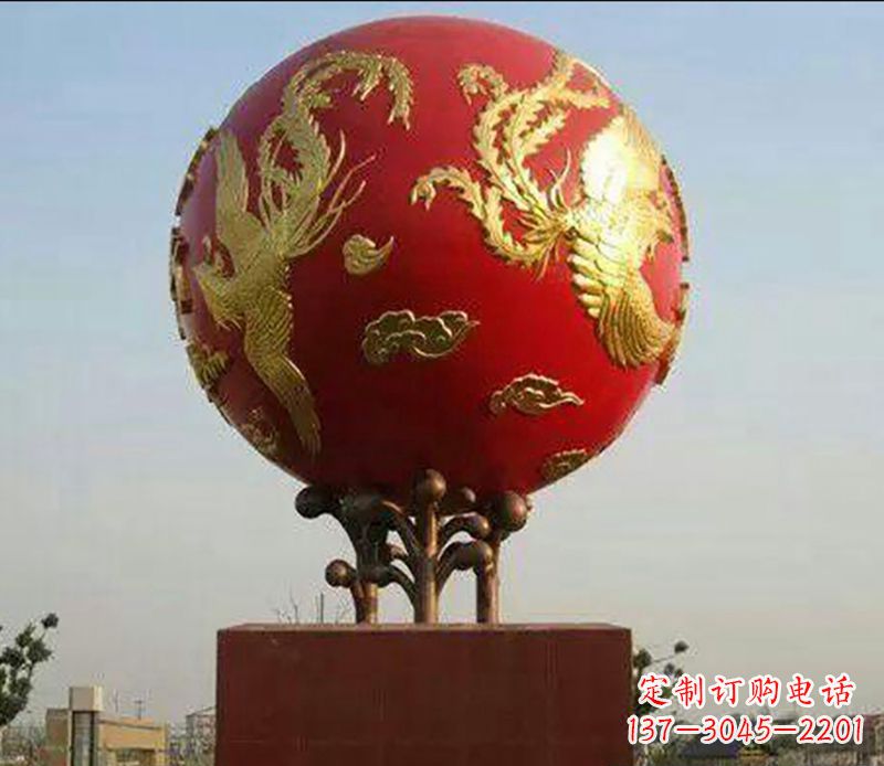 成都不锈钢龙凤呈祥雕塑传统艺术的精美体现