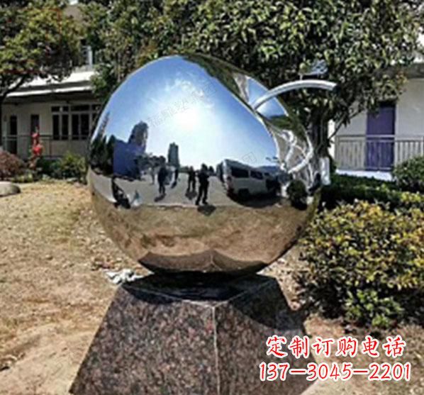 成都不锈钢蚂蚁滚苹果雕塑艺术与科技的完美结合
