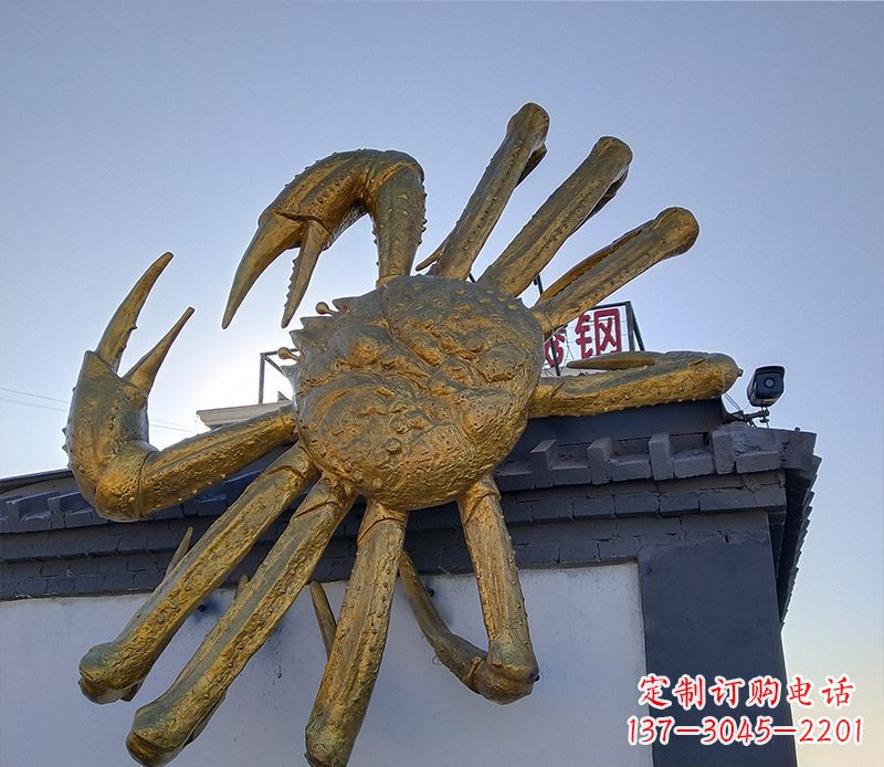 成都不锈钢螃蟹雕塑精美而又经久不衰