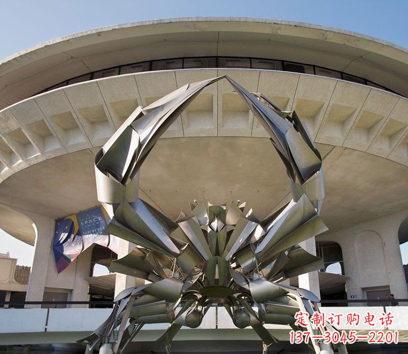 成都不锈钢螃蟹雕塑美观耐候的户外装饰