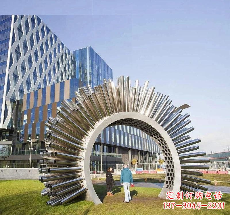 成都不锈钢拱门雕塑高雅典雅的艺术
