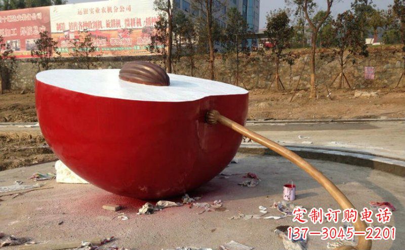 成都不锈钢苹果雕塑艺术与实用的结合