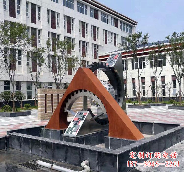 成都不锈钢齿轮雕塑精湛工艺展现匠心