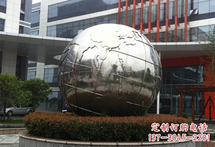 成都不锈钢地球雕塑传递环保意识