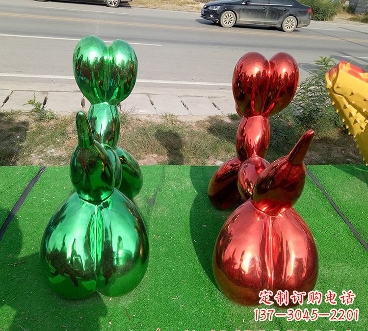 成都不锈钢气球狗雕塑