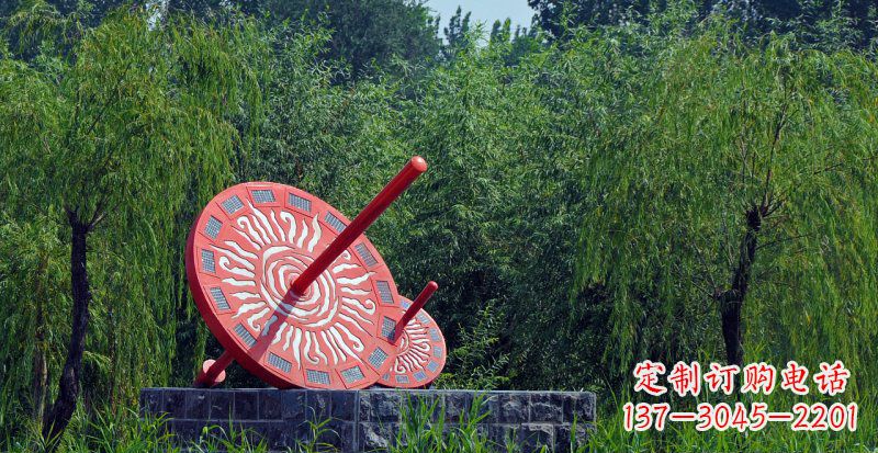 成都不锈钢日晷校园雕塑点亮校园时光