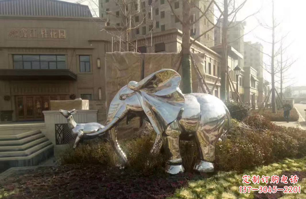 成都不锈钢大象雕塑——美轮美奂的艺术精品