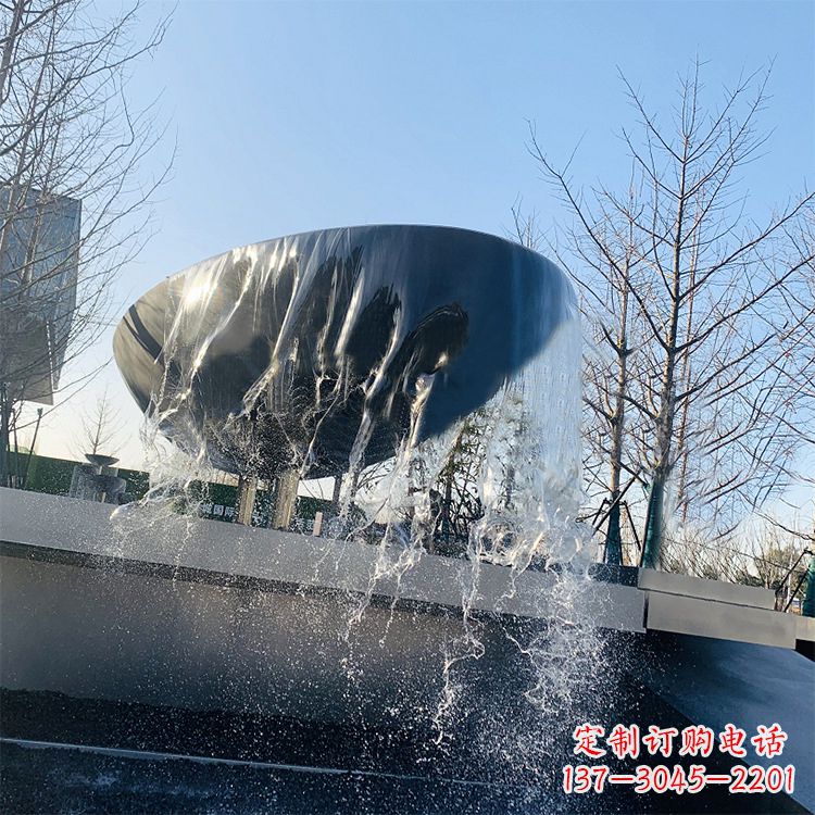 成都不锈钢水钵瀑布喷泉雕塑艺术与美感的完美结合