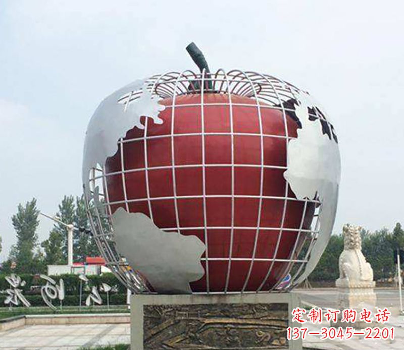 成都不锈钢水果雕塑艺术品精美绝伦