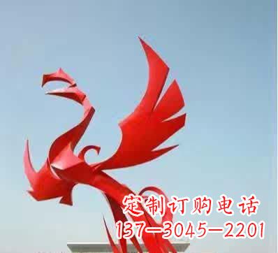 成都不锈钢铁艺凤凰雕塑美丽的象征