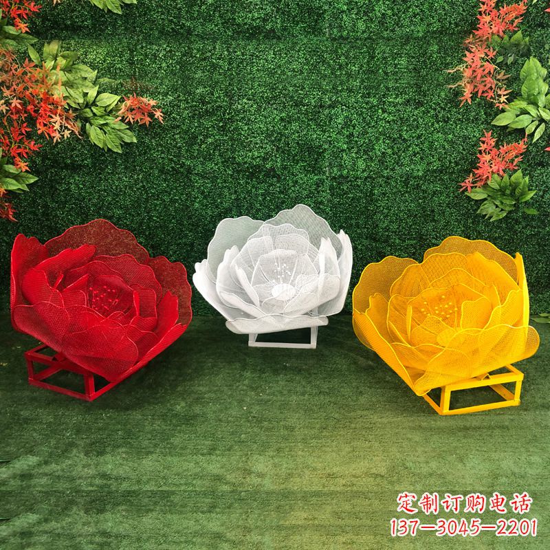 成都不锈钢玫瑰雕塑精致的艺术品