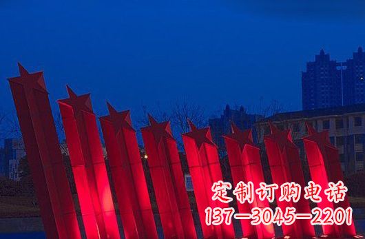成都不锈钢五角星雕塑铸就永恒之美