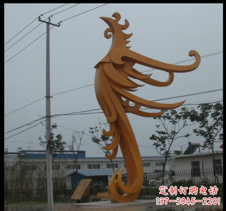 成都不锈钢凤凰雕塑抽象艺术的精美杰作
