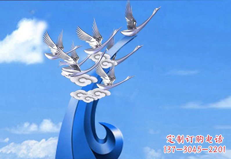 成都不锈钢仙鹤美化环境