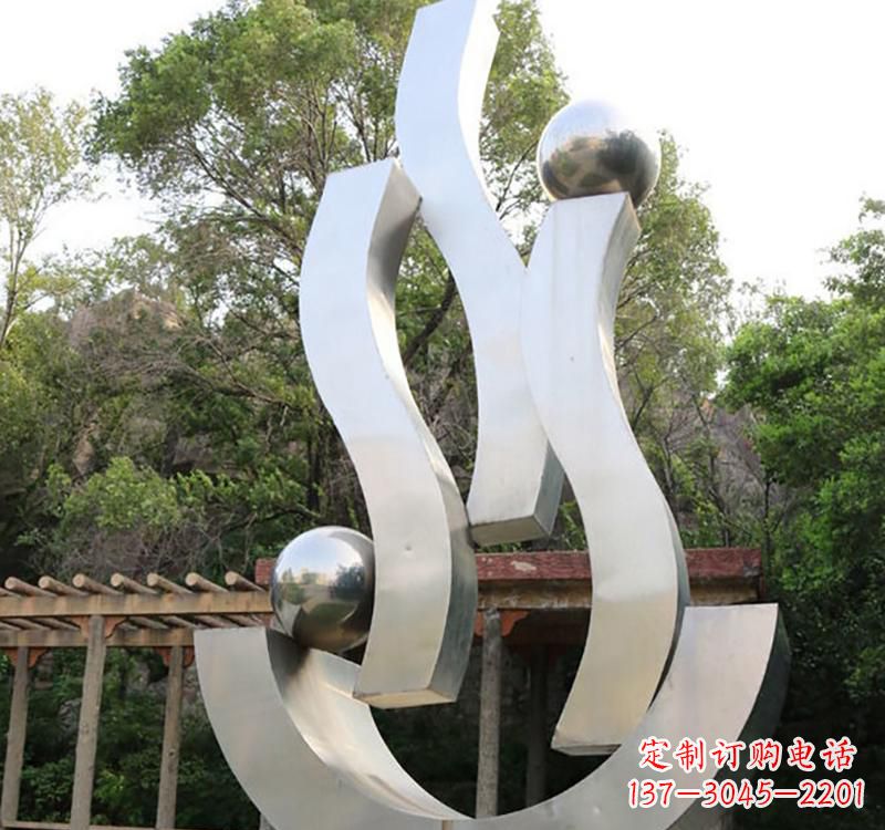 成都不锈钢小区“飘带雕塑”一种充满艺术气息的雕塑