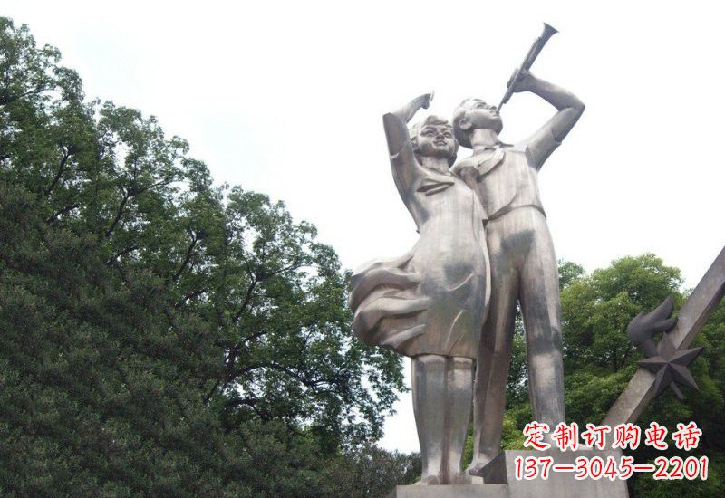 成都不锈钢小学生雕塑缔造美丽校园新风貌