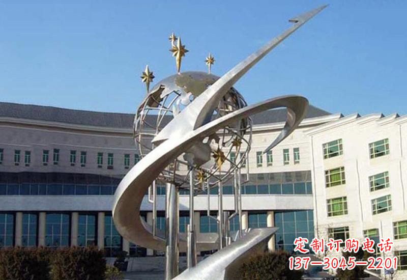 成都不锈钢校园地球雕塑——展示地球之美