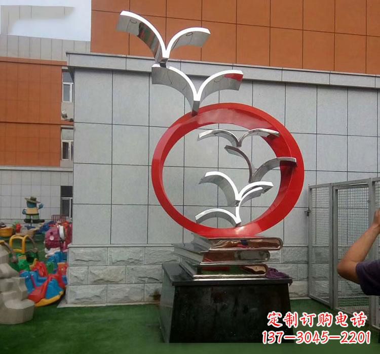 成都不锈钢书籍雕塑校园的精美装饰