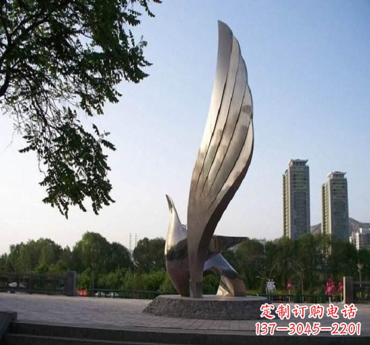 成都精美的不锈钢翅膀雕塑