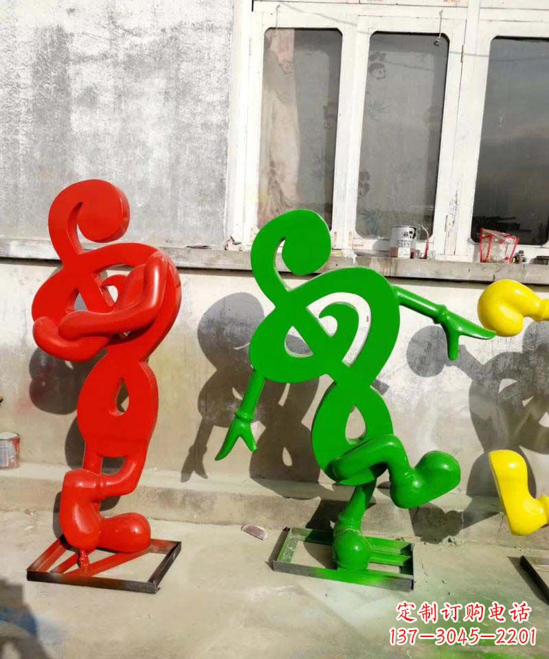 成都美妙音乐不锈钢音符雕塑